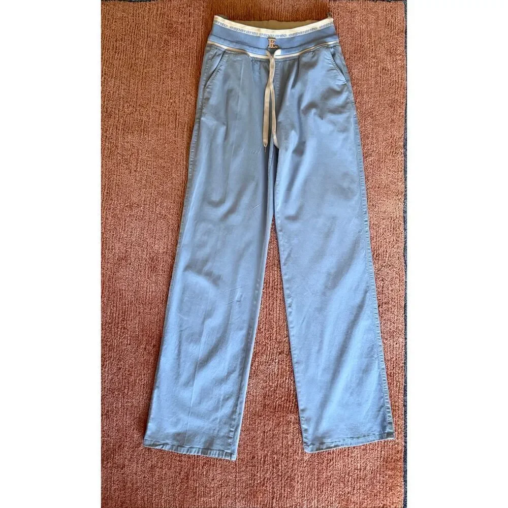 Esperanto Light Blue High Rise Casual Pants Size 42/S Stretch